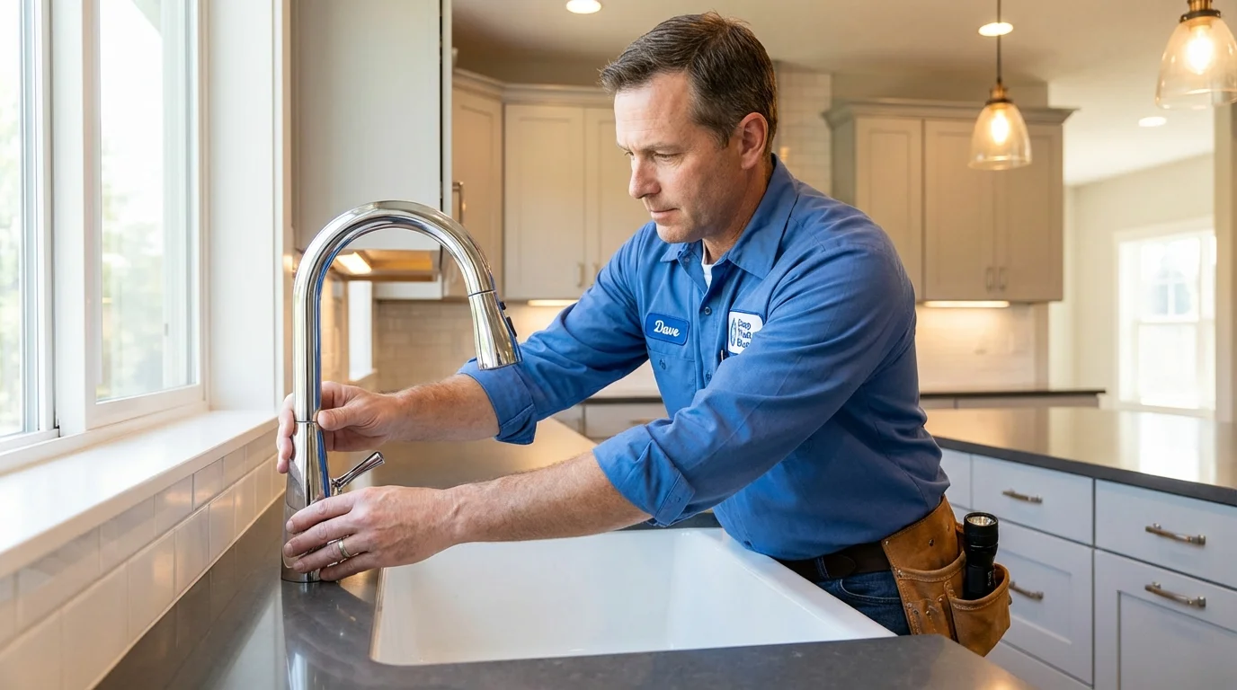 Kitchen faucet installation by Johns Plumbing LLC in Lake Bluff