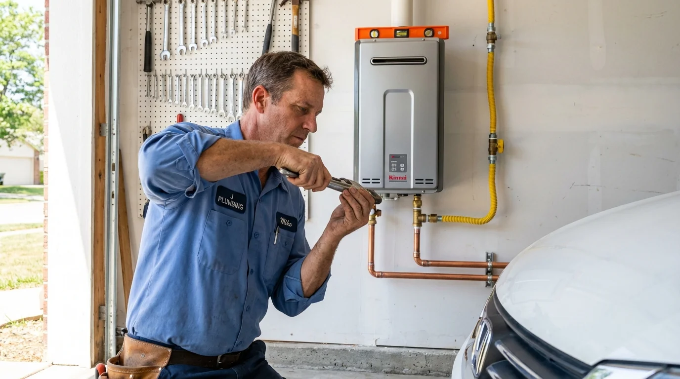 Tankless water heater installation by a Johns Plumbing LLC plumber in Lake Bluff